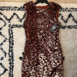 Vince Camuto Sparkly Leopard Print Dress